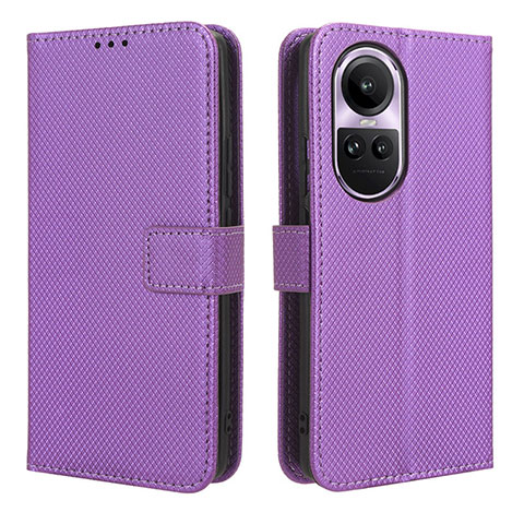 Handytasche Stand Schutzhülle Flip Leder Hülle BY1 für Oppo Reno10 5G Violett