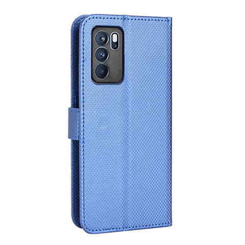 Handytasche Stand Schutzhülle Flip Leder Hülle BY1 für Oppo Reno6 Pro 5G India Blau