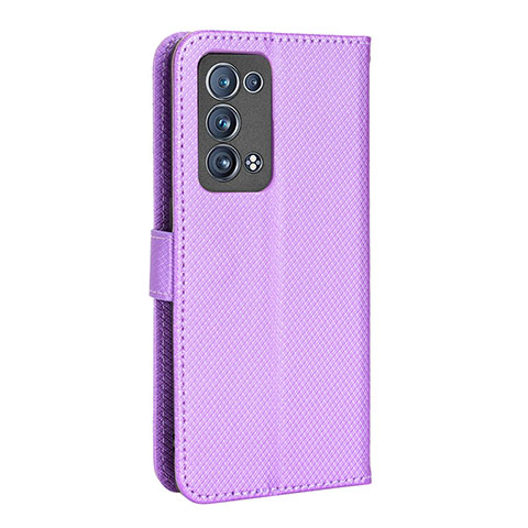 Handytasche Stand Schutzhülle Flip Leder Hülle BY1 für Oppo Reno6 Pro+ Plus 5G Violett