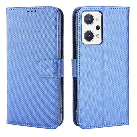 Handytasche Stand Schutzhülle Flip Leder Hülle BY1 für Oppo Reno7 A Blau