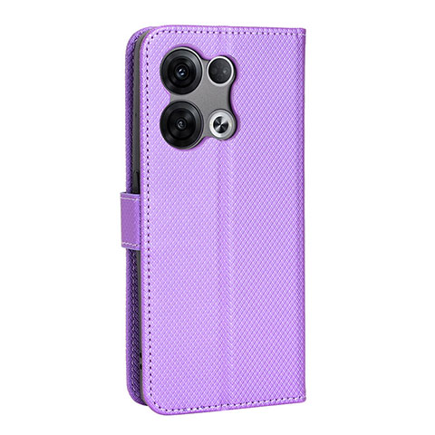 Handytasche Stand Schutzhülle Flip Leder Hülle BY1 für Oppo Reno9 Pro+ Plus 5G Violett