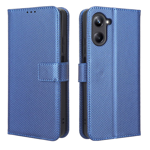 Handytasche Stand Schutzhülle Flip Leder Hülle BY1 für Realme 10 Pro 5G Blau