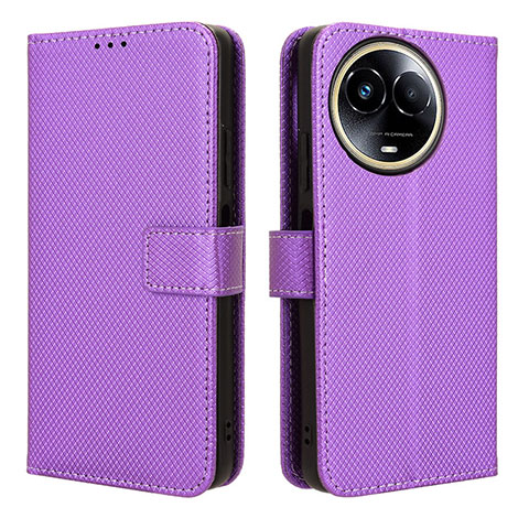 Handytasche Stand Schutzhülle Flip Leder Hülle BY1 für Realme 11X 5G Violett