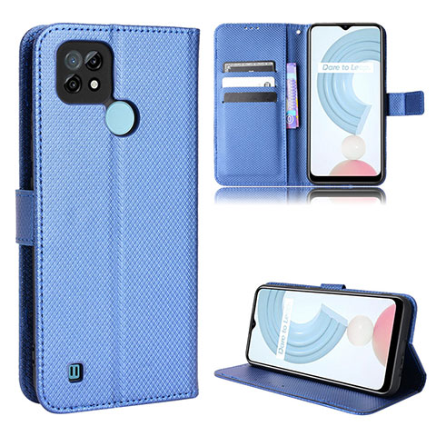 Handytasche Stand Schutzhülle Flip Leder Hülle BY1 für Realme C21 Blau