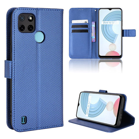 Handytasche Stand Schutzhülle Flip Leder Hülle BY1 für Realme C25Y India Blau