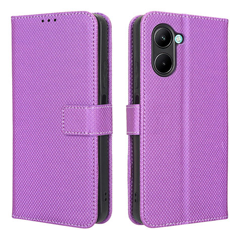 Handytasche Stand Schutzhülle Flip Leder Hülle BY1 für Realme C33 (2023) Violett