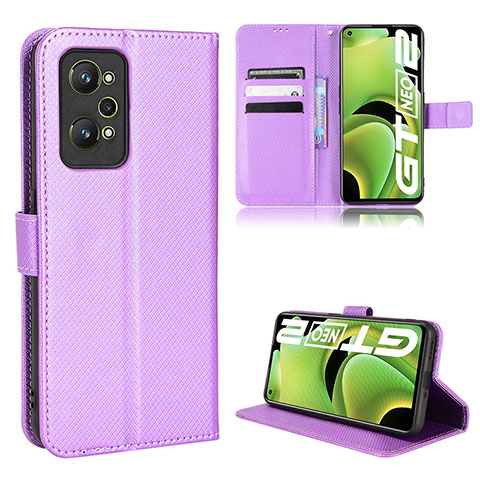 Handytasche Stand Schutzhülle Flip Leder Hülle BY1 für Realme GT2 5G Violett