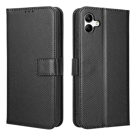 Handytasche Stand Schutzhülle Flip Leder Hülle BY1 für Samsung Galaxy A04 4G Schwarz