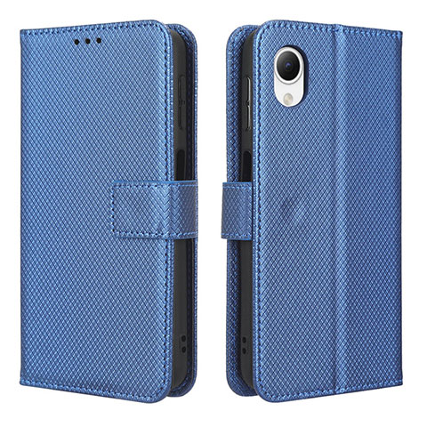 Handytasche Stand Schutzhülle Flip Leder Hülle BY1 für Samsung Galaxy A23 5G SC-56C Blau