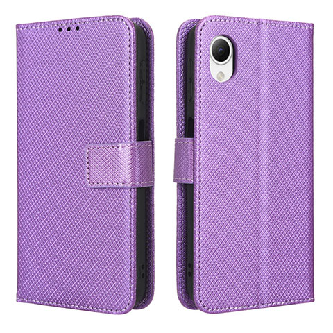 Handytasche Stand Schutzhülle Flip Leder Hülle BY1 für Samsung Galaxy A23 5G SC-56C Violett