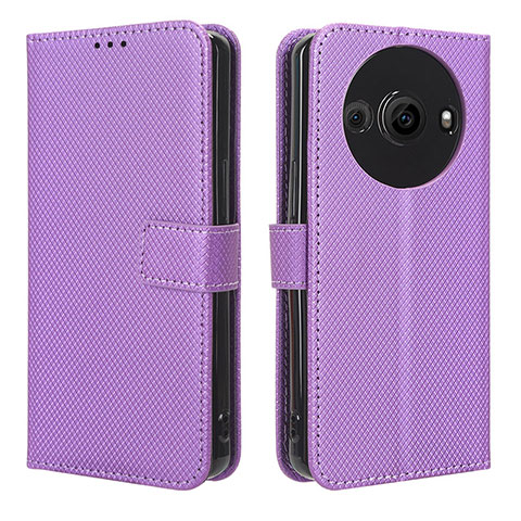 Handytasche Stand Schutzhülle Flip Leder Hülle BY1 für Sharp Aquos R8 Pro Violett