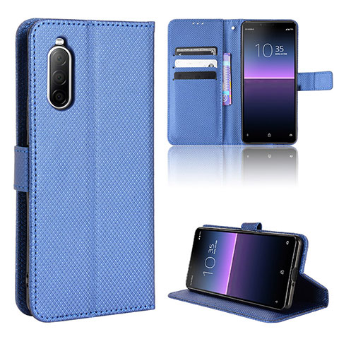 Handytasche Stand Schutzhülle Flip Leder Hülle BY1 für Sony Xperia 10 II Blau