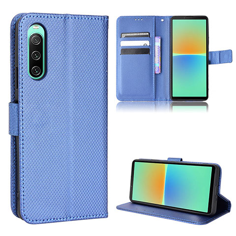 Handytasche Stand Schutzhülle Flip Leder Hülle BY1 für Sony Xperia 10 IV SO-52C Blau