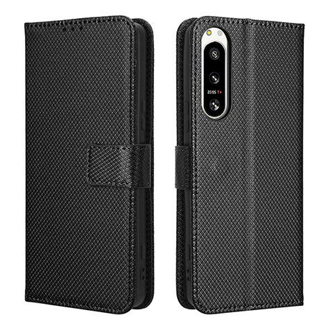 Handytasche Stand Schutzhülle Flip Leder Hülle BY1 für Sony Xperia 5 IV Schwarz