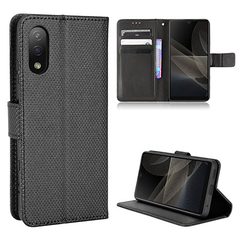 Handytasche Stand Schutzhülle Flip Leder Hülle BY1 für Sony Xperia Ace II SO-41B Schwarz