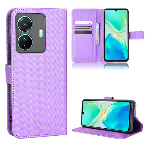 Handytasche Stand Schutzhülle Flip Leder Hülle BY1 für Vivo iQOO Z6 Pro 5G Violett