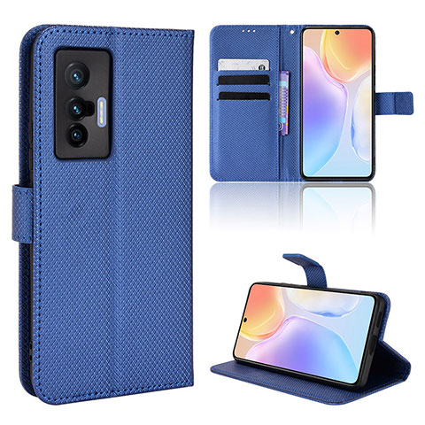 Handytasche Stand Schutzhülle Flip Leder Hülle BY1 für Vivo X70 5G Blau