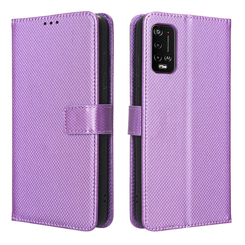 Handytasche Stand Schutzhülle Flip Leder Hülle BY1 für Wiko Power U20 Violett