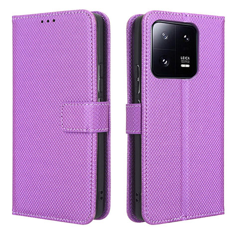 Handytasche Stand Schutzhülle Flip Leder Hülle BY1 für Xiaomi Mi 13 Pro 5G Violett