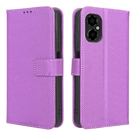 Handytasche Stand Schutzhülle Flip Leder Hülle BY1 für Xiaomi Poco M4 5G Violett