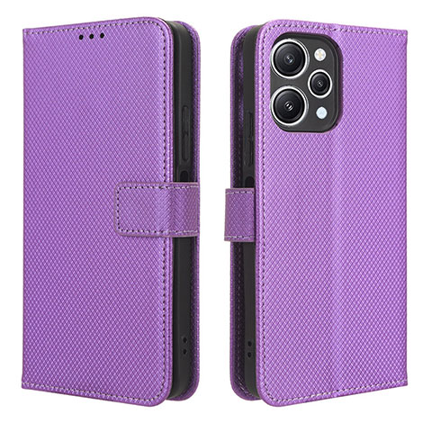 Handytasche Stand Schutzhülle Flip Leder Hülle BY1 für Xiaomi Redmi 12 4G Violett