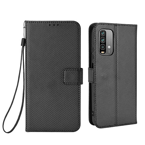 Handytasche Stand Schutzhülle Flip Leder Hülle BY1 für Xiaomi Redmi 9T 4G Schwarz