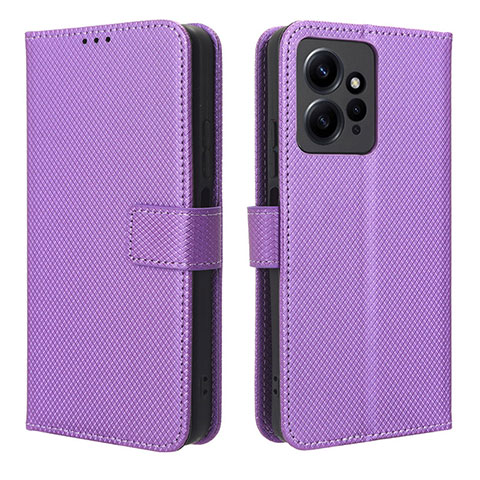 Handytasche Stand Schutzhülle Flip Leder Hülle BY1 für Xiaomi Redmi Note 12 4G Violett