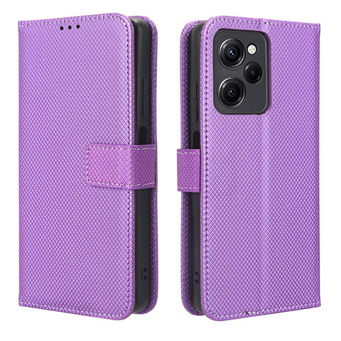 Handytasche Stand Schutzhülle Flip Leder Hülle BY1 für Xiaomi Redmi Note 12 Pro Speed 5G Violett