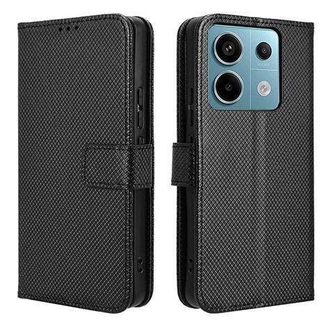 Handytasche Stand Schutzhülle Flip Leder Hülle BY1 für Xiaomi Redmi Note 13 Pro 5G Schwarz