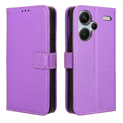 Handytasche Stand Schutzhülle Flip Leder Hülle BY1 für Xiaomi Redmi Note 13 Pro+ Plus 5G Violett