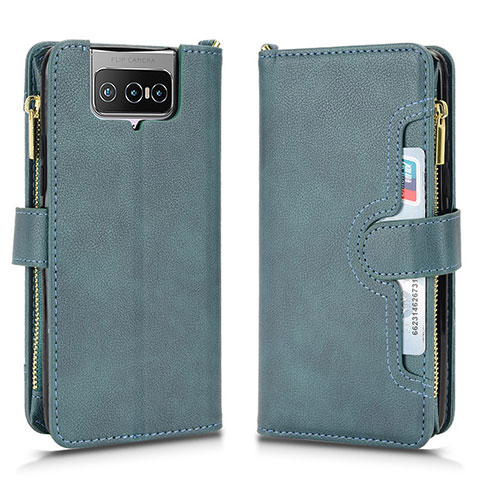 Handytasche Stand Schutzhülle Flip Leder Hülle BY2 für Asus ZenFone 8 Flip ZS672KS Grün