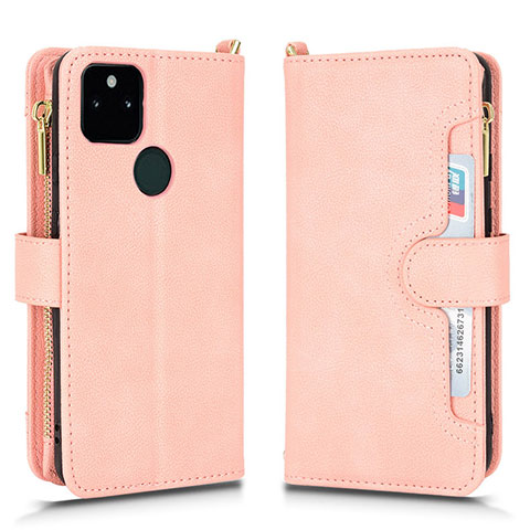 Handytasche Stand Schutzhülle Flip Leder Hülle BY2 für Google Pixel 5a 5G Rosegold