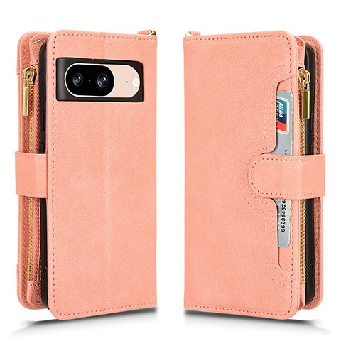 Handytasche Stand Schutzhülle Flip Leder Hülle BY2 für Google Pixel 8 5G Rosegold