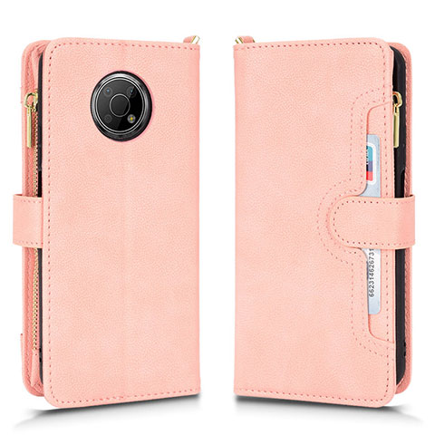 Handytasche Stand Schutzhülle Flip Leder Hülle BY2 für Nokia G300 5G Rosegold