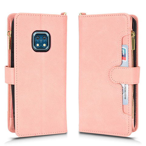 Handytasche Stand Schutzhülle Flip Leder Hülle BY2 für Nokia XR20 Rosegold