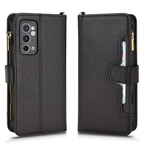 Handytasche Stand Schutzhülle Flip Leder Hülle BY2 für OnePlus 9R 5G Schwarz