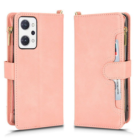 Handytasche Stand Schutzhülle Flip Leder Hülle BY2 für Oppo Reno7 A Rosegold