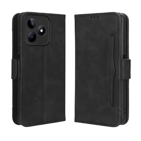 Handytasche Stand Schutzhülle Flip Leder Hülle BY2 für Realme C51 Schwarz