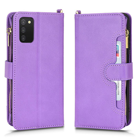 Handytasche Stand Schutzhülle Flip Leder Hülle BY2 für Samsung Galaxy A02s Violett