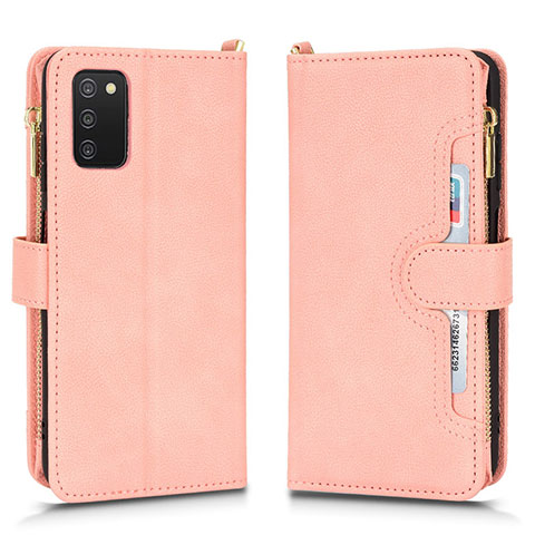 Handytasche Stand Schutzhülle Flip Leder Hülle BY2 für Samsung Galaxy A03s Rosegold