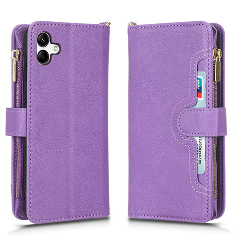 Handytasche Stand Schutzhülle Flip Leder Hülle BY2 für Samsung Galaxy A04 4G Violett