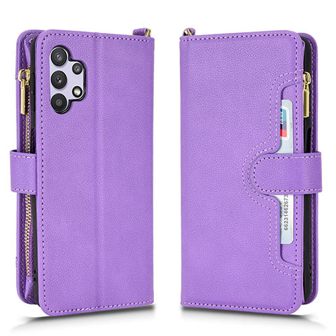 Handytasche Stand Schutzhülle Flip Leder Hülle BY2 für Samsung Galaxy A32 4G Violett