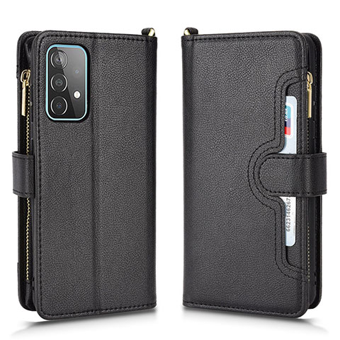 Handytasche Stand Schutzhülle Flip Leder Hülle BY2 für Samsung Galaxy A52 4G Schwarz