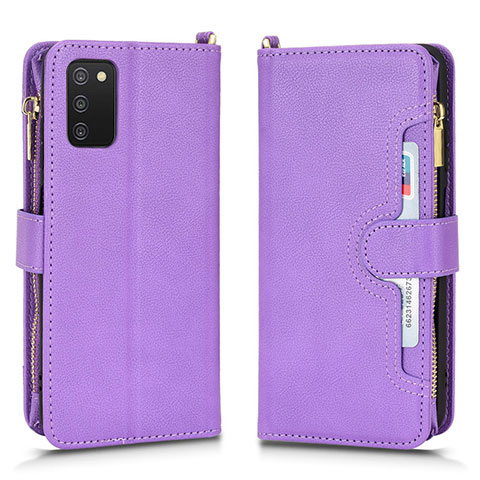 Handytasche Stand Schutzhülle Flip Leder Hülle BY2 für Samsung Galaxy F02S SM-E025F Violett