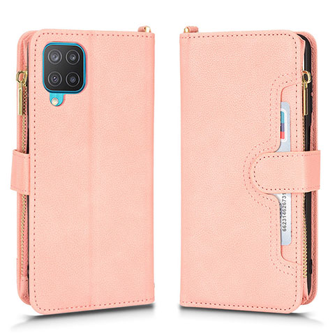 Handytasche Stand Schutzhülle Flip Leder Hülle BY2 für Samsung Galaxy F12 Rosegold