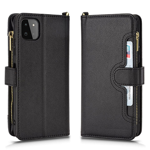 Handytasche Stand Schutzhülle Flip Leder Hülle BY2 für Samsung Galaxy F42 5G Schwarz