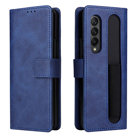 Handytasche Stand Schutzhülle Flip Leder Hülle BY2 für Samsung Galaxy Z Fold3 5G Blau