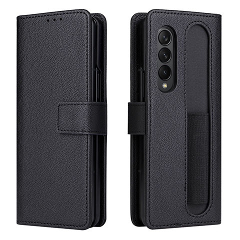 Handytasche Stand Schutzhülle Flip Leder Hülle BY2 für Samsung Galaxy Z Fold3 5G Schwarz