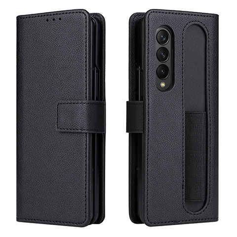 Handytasche Stand Schutzhülle Flip Leder Hülle BY2 für Samsung Galaxy Z Fold4 5G Schwarz