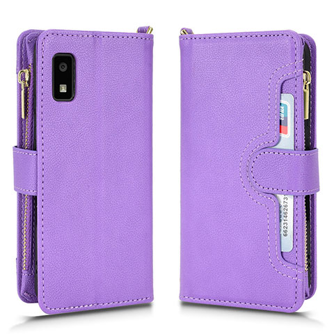 Handytasche Stand Schutzhülle Flip Leder Hülle BY2 für Sharp Aquos wish Violett